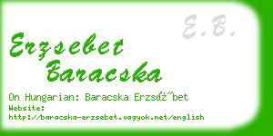 erzsebet baracska business card